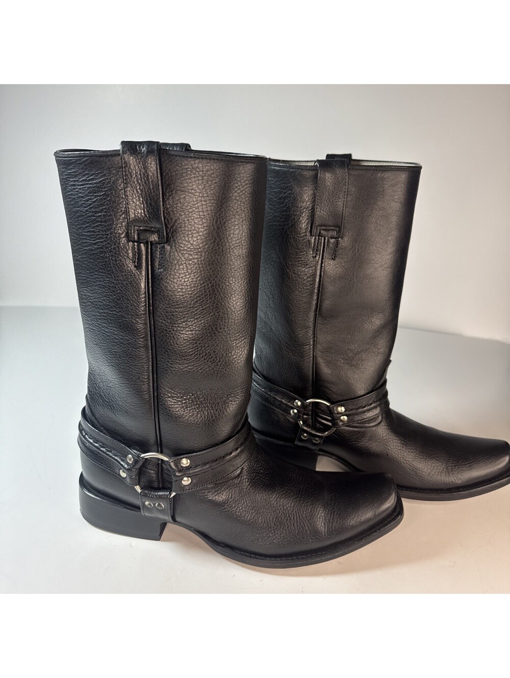 Pistolero Mens Boots 10.5 To 12 Handcrafted Leather Square Toe Harness READ - Picture 8 of 9